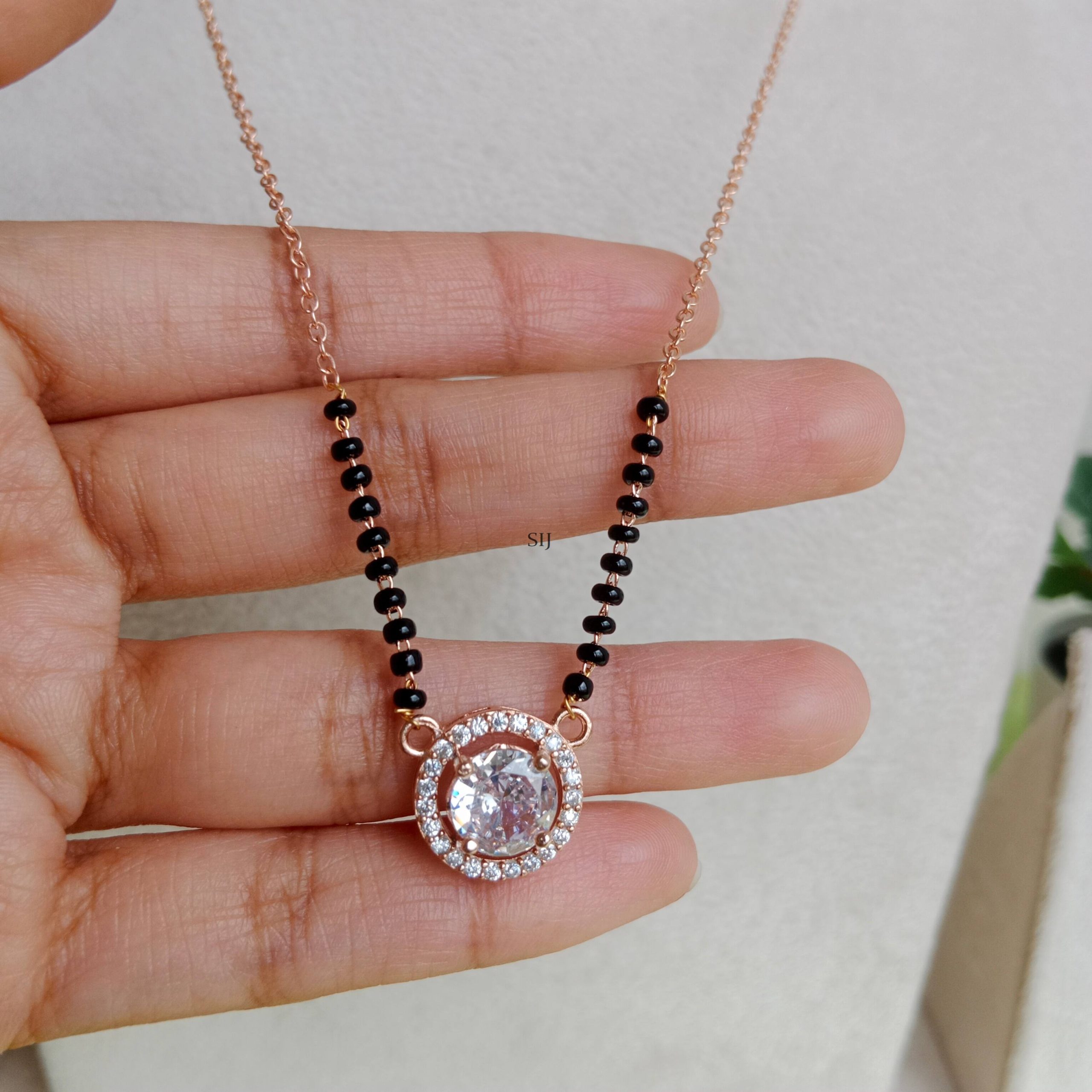 Imitation Solitaire Pendant Mangalsutra